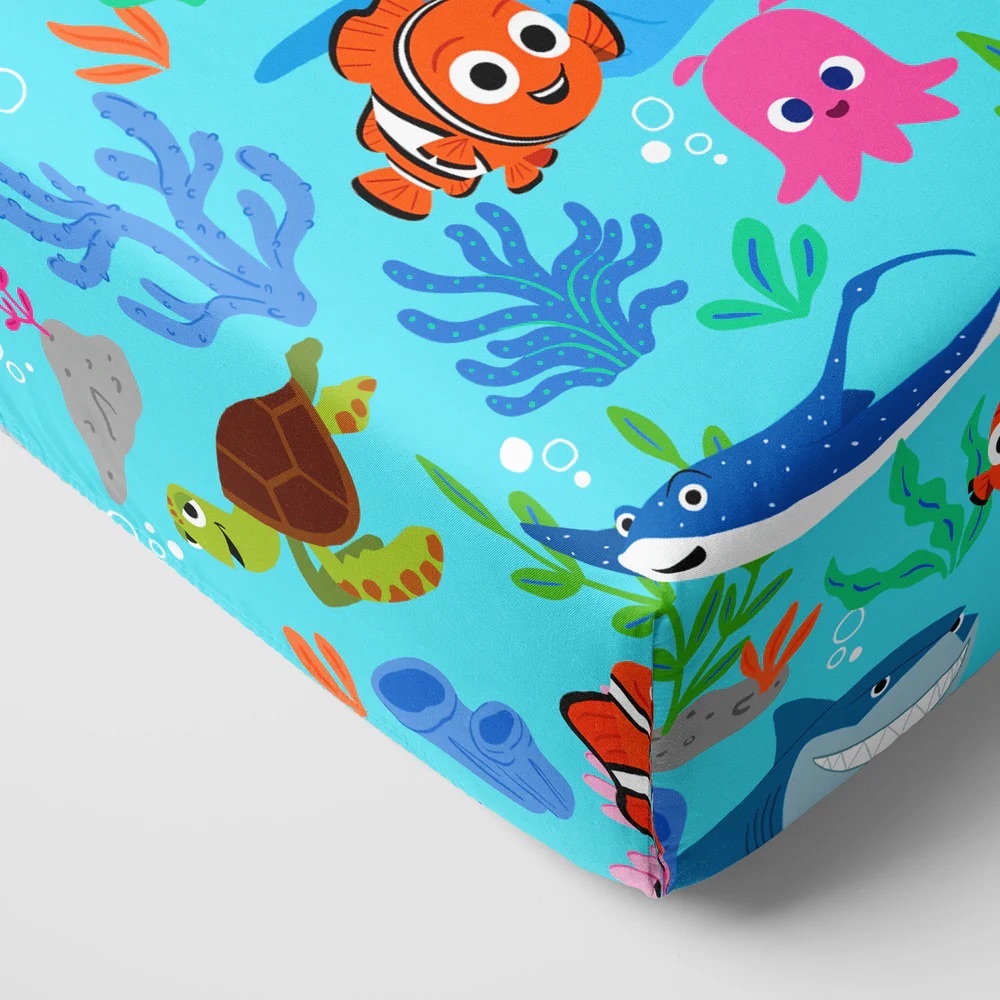 Little Sleepies Disney Finding Nemo Fitted Crib Sheet
